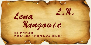 Lena Mangović vizit kartica